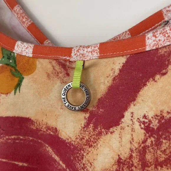 Save The Queen Vintage Short Sleeve Multicoloured Abstract Fruit Print Top Large - Picture 12 of 16